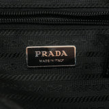 Prada Logo Nylon Leather Shoulder Bag NERO Black BT1067