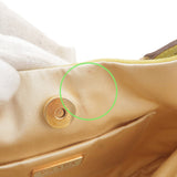 Prada Logo Nylon Leather Chain Shoulder Bag Yellow BR0104