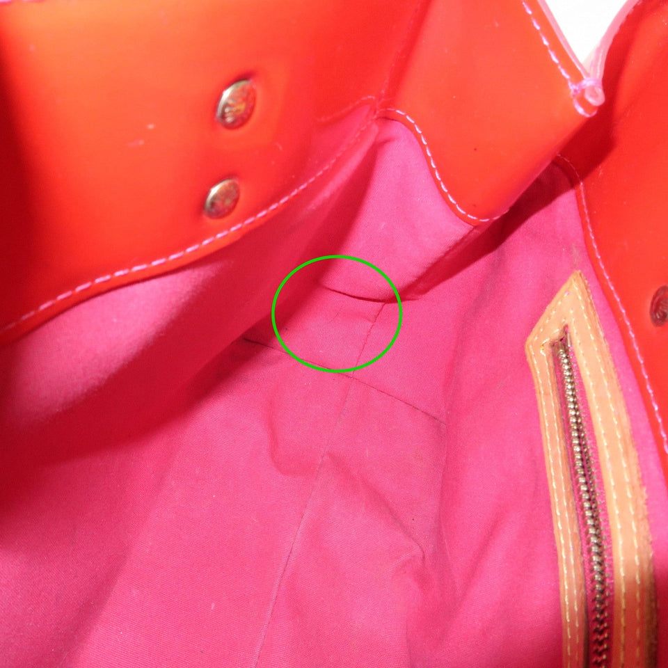 Louis Vuitton Monogram Vernis Lead PM Hand Bag Fuchsia Pink M91221