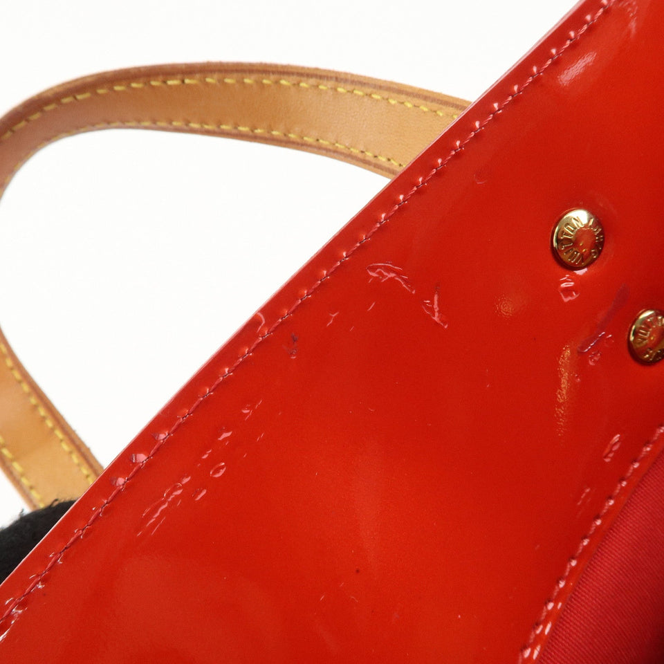 Louis Vuitton Monogram Vernis Lead PM Hand Bag Rouge M91088