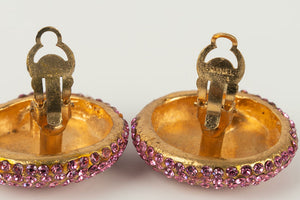 Boucles d'oreilles strassées Chanel