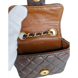 Chanel bag Vintage Brown Quilted Micro Belt Bag
