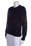 Chanel Navy Confetti Cashmere Navy SZ 34