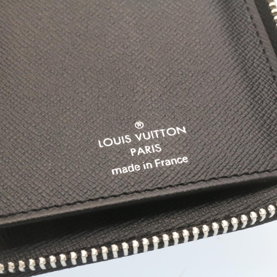 LOUIS VUITTON Damier Graphite Zippy Wallet Vertical Wallet N63095 LV Auth 22545