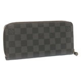 LOUIS VUITTON Damier Graphite Zippy Wallet Vertical Wallet N63095 LV Auth 22545