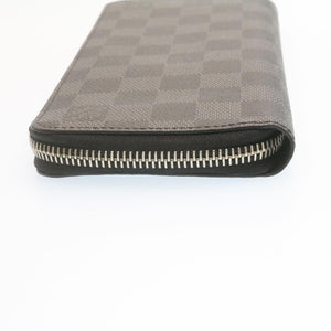 LOUIS VUITTON Damier Graphite Zippy Wallet Vertical Wallet N63095 LV Auth 22545