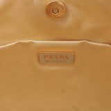 Prada Logo Nylon Leather Chain Shoulder Bag Yellow BR0104
