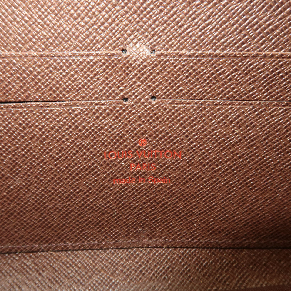 Louis Vuitton Damier Zippy Wallet Long Wallet Brown N60015