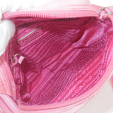 Prada Nylon Leather Shoulder Bag Pouch Purse Pink  BT0169