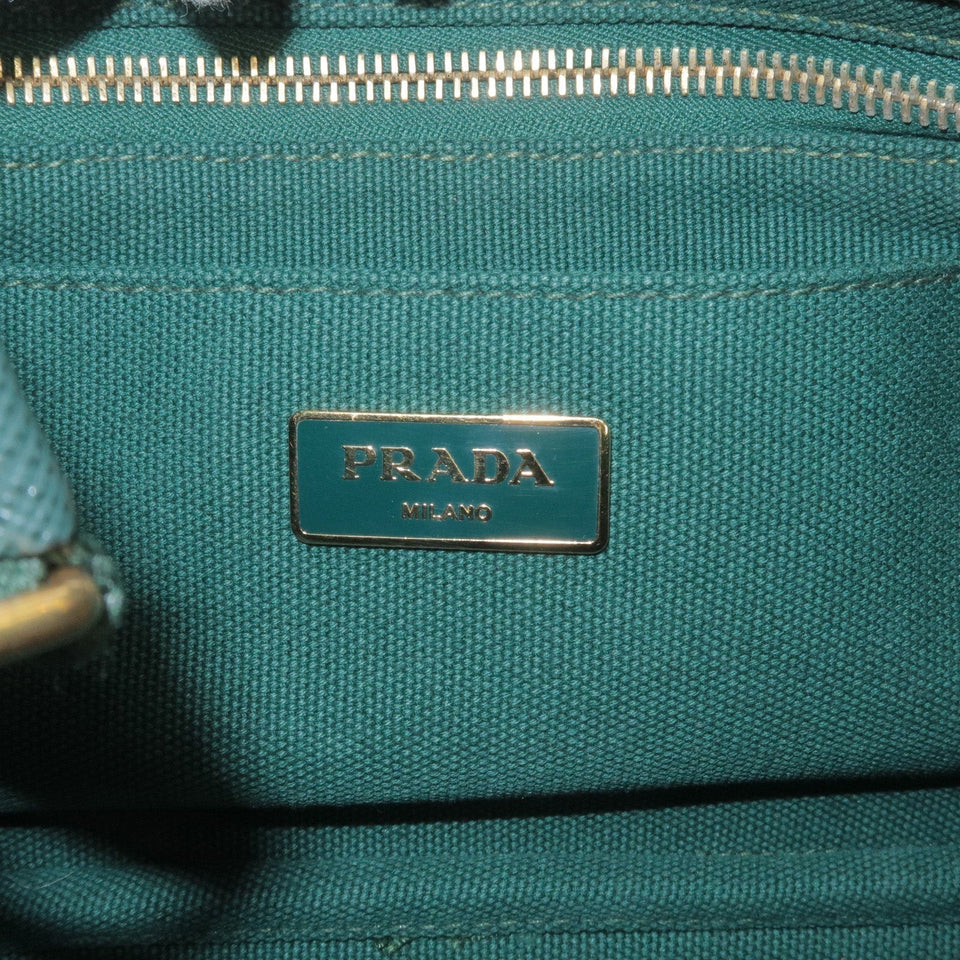 Prada Canapa Mini Canvas 2Way Bag Shoulder Bag Green B2439G
