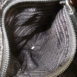 Prada Leather Nylon Hand Bag  Shoulder Bag Orange Black