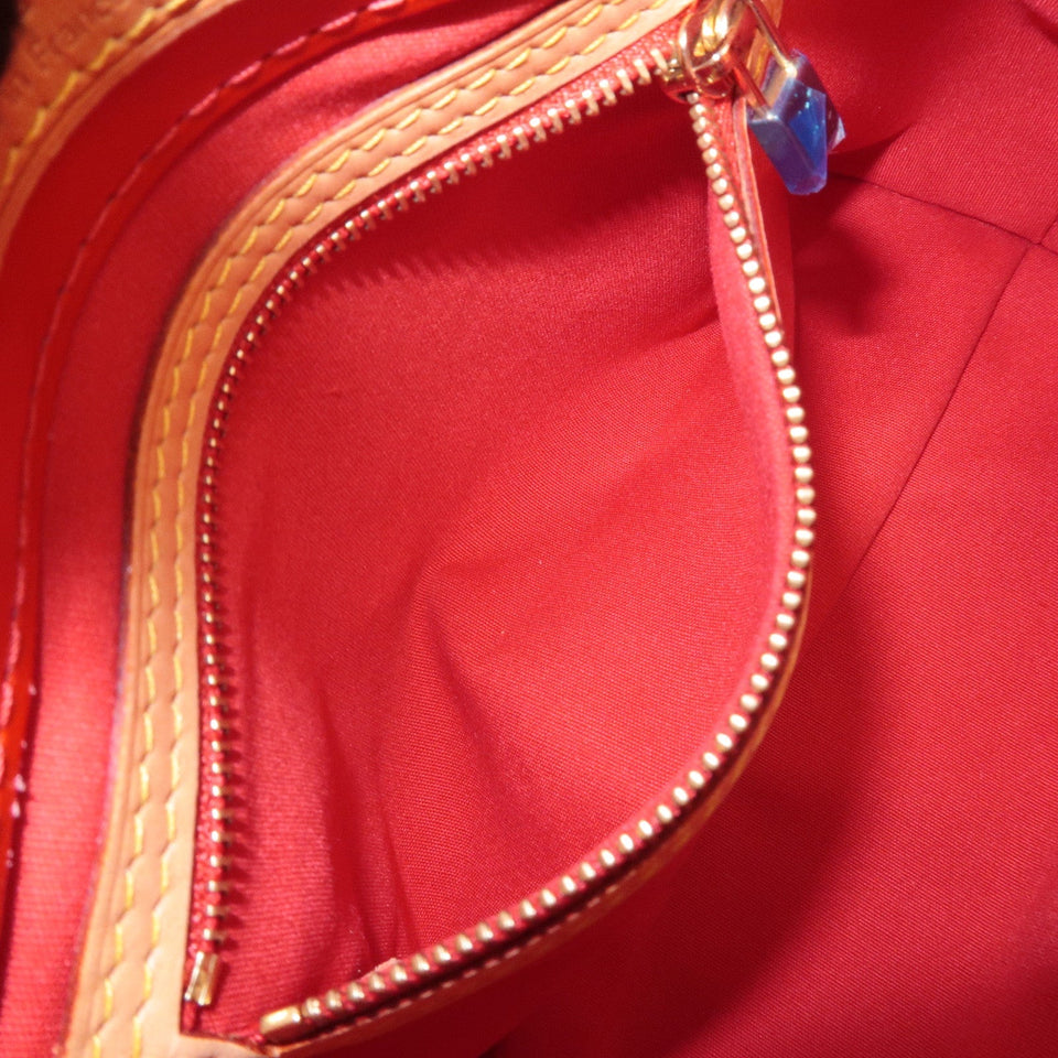 Louis Vuitton Monogram Vernis Lead PM Hand Bag M91088 Rouge
