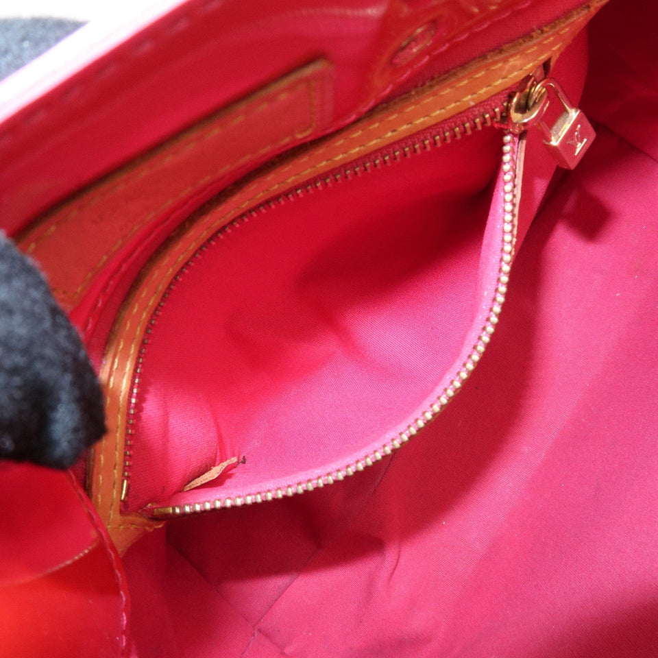 Louis Vuitton Monogram Vernis Lead PM Hand Bag Fuchsia Pink M91221