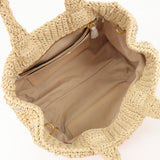 Prada Raffia Canapa 2Way Bag Hand Bag Shoulder Bag Beige 1BG153