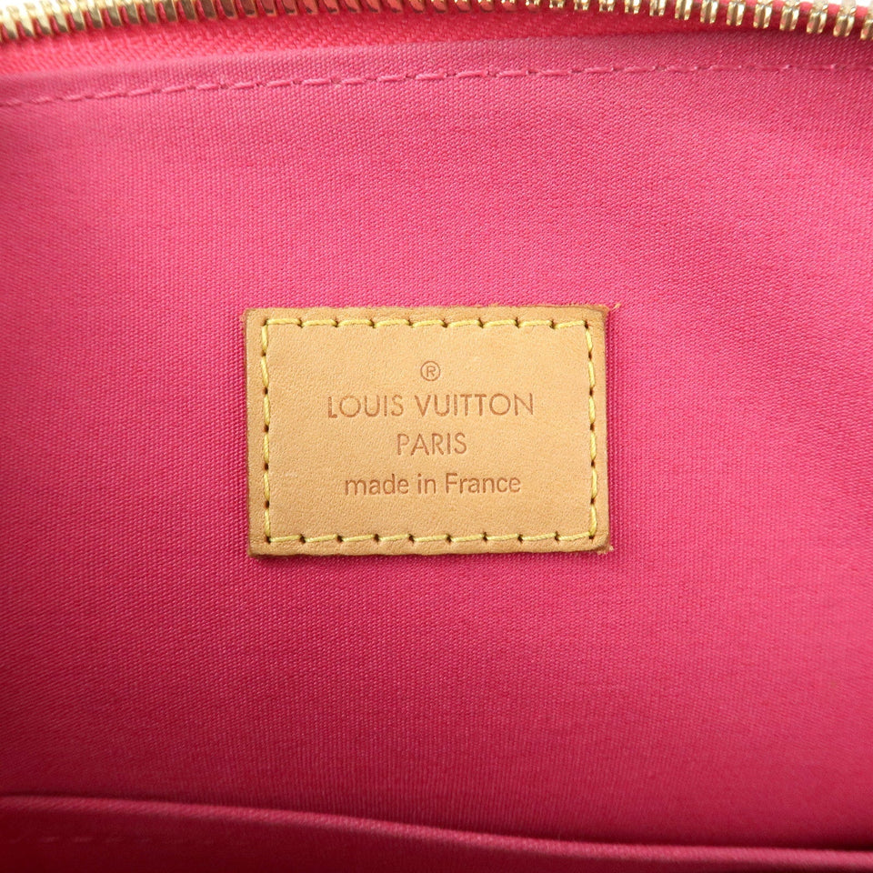 Louis Vuitton Monogram Vernis Alma MM Hand Bag Rose M93686