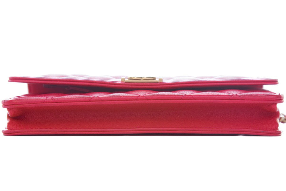 Chanel Hot Pink Calfskin Boy GHW  WOC