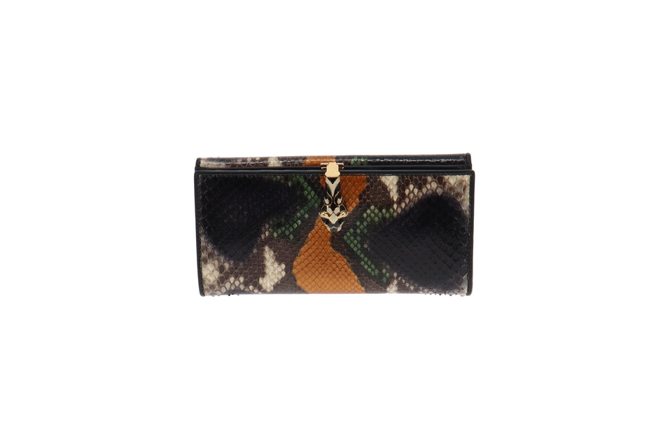 Gucci PythonTiger Head Wallet