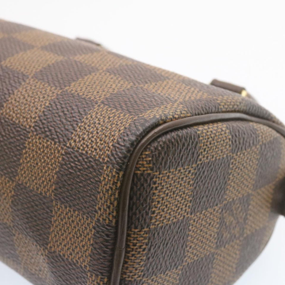 LOUIS VUITTON Damier Ebene Mini Speedy Hand Bag SP Order LV Auth 23260A