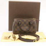 LOUIS VUITTON Damier Ebene Mini Speedy Hand Bag SP Order LV Auth 23260A