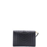 Classic Monogram Envelope Wristlet Clutch Mixed Matelasse Leather