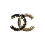Chanel CC Interlocking Gold-tone & Pearl Earrings