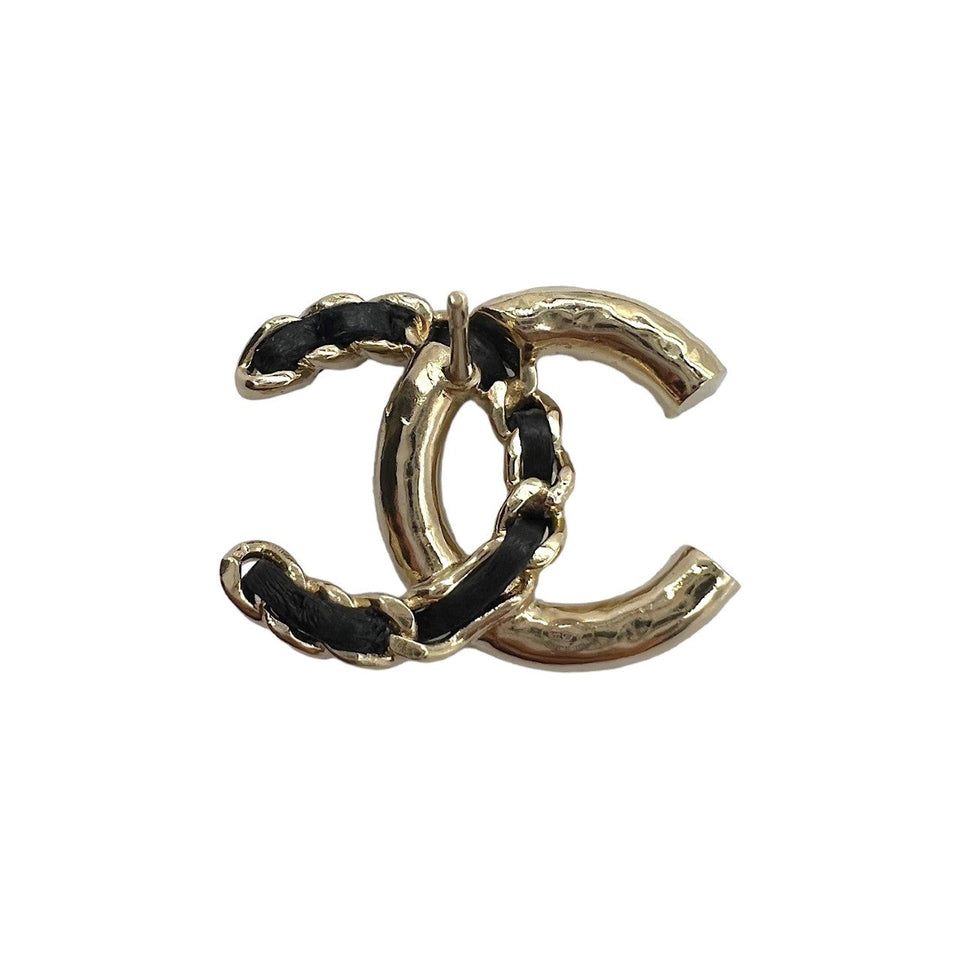 Chanel CC Interlocking Gold-tone & Pearl Earrings