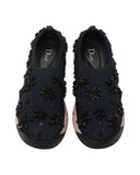 Dior Fusion Embellished Slip-On Sneakers in Navy Blue Mesh