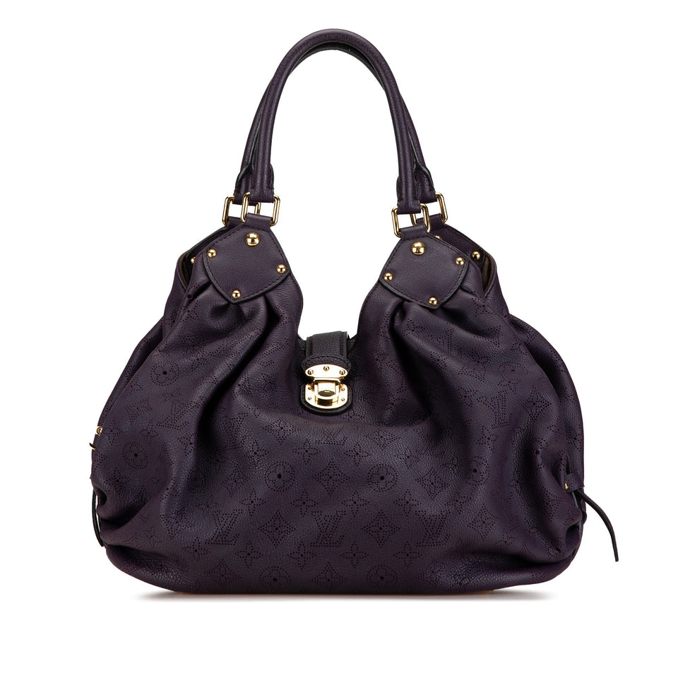 Purple Louis Vuitton Monogram Mahina L Hobo Bag