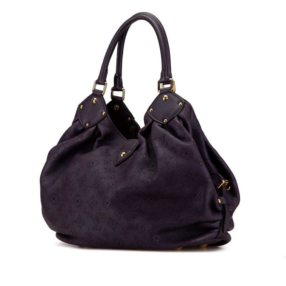 Purple Louis Vuitton Monogram Mahina L Hobo Bag