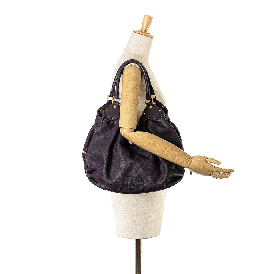 Purple Louis Vuitton Monogram Mahina L Hobo Bag