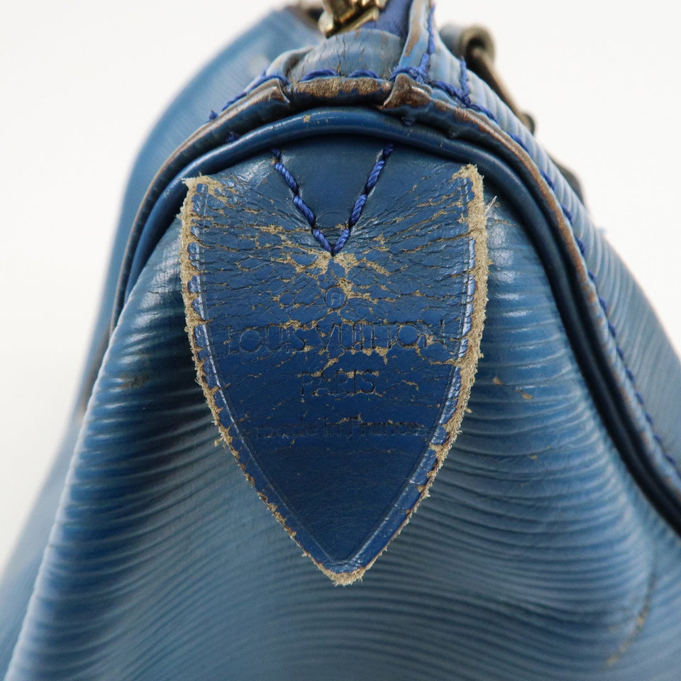 Louis Vuitton Epi Speedy 25 Hand Boston Bag Blue M43015
