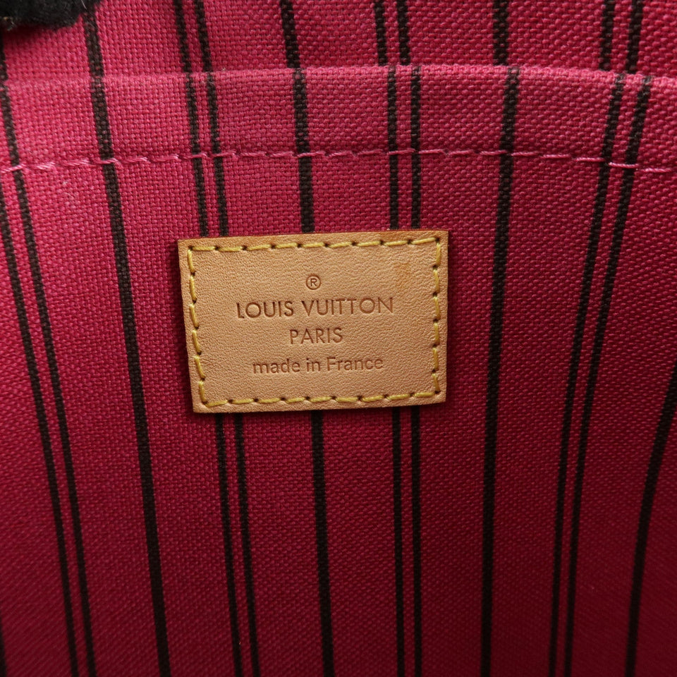 Louis Vuitton Monogram Pouch for Neverfull MM Tote Bag Fuchsia