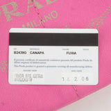 Prada Canapa Mini Canvas 2Way Bag Shoulder Bag Pink B2439G