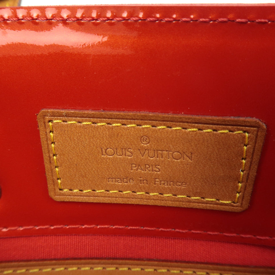 Louis Vuitton Monogram Vernis Lead PM Hand Bag Rouge M91088