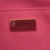 Prada Canapa Mini Canvas 2Way Bag Shoulder Bag Pink 1BG439