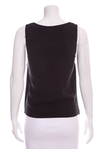 Chanel Black Multi Panel Detail Tank SZ 34