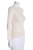Chanel Cream Wool Boat Neck Sweater SZ 36