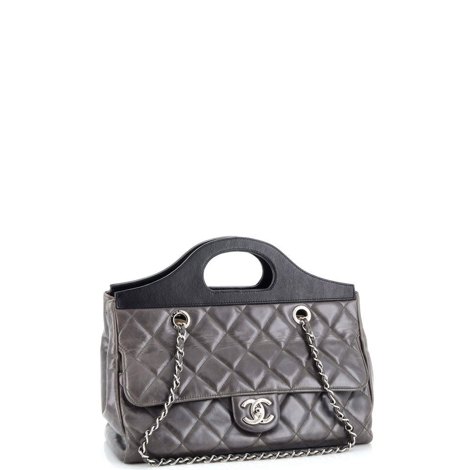 CC Delivery Tote Quilted Glazed Calfskin Small