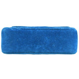 CHANEL Around 1990 Made Velvet Turn-Lock Mini Chain Bag Blue