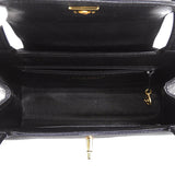 CHANEL Around 1998 Made Caviar Skin Turn-Lock Handle Bag Black