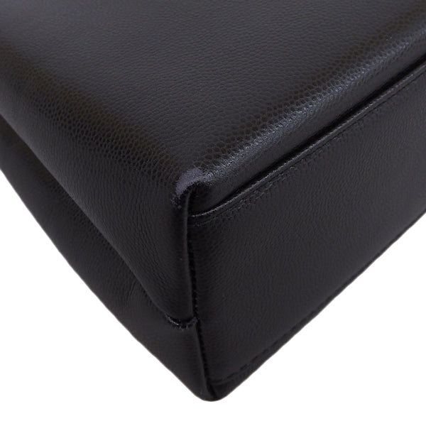 CHANEL Around 1998 Made Caviar Skin Turn-Lock Handle Bag Black
