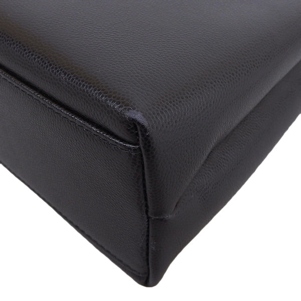 CHANEL Around 1998 Made Caviar Skin Turn-Lock Handle Bag Black