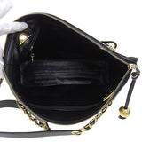 CHANEL Around 1995 Made Caviar Skin Turn-Lock Chain Tote Bag Black