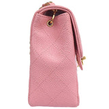 CHANEL Around 2004 Made Caviar Skin Classic Flap Chain Mini Bag Pink