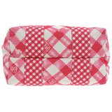 CHANEL Around 2011 Made Gingham Pattern Cc Mark Hnadle Bag Pink/White