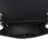 CHANEL Around 1998 Made Cotton Classic Flap Chain Bag Black