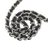 CHANEL Around 2004 Made Chocolate Bar Camellia Cc Mark No.5 Chain Pouch Black