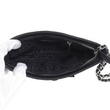CHANEL Around 2004 Made Chocolate Bar Camellia Cc Mark No.5 Chain Pouch Black