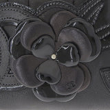 CHANEL Around 2004 Made Chocolate Bar Camellia Cc Mark No.5 Chain Pouch Black