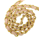CHANEL Around 2001 Made Classic Flap Chain Bag Jumbo Baby Pink
